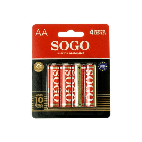 SOGO BATTERI AA LR6 - 4PK - Billede 3